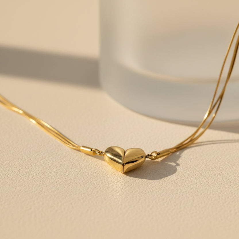 Triple Chain Heart Pendant