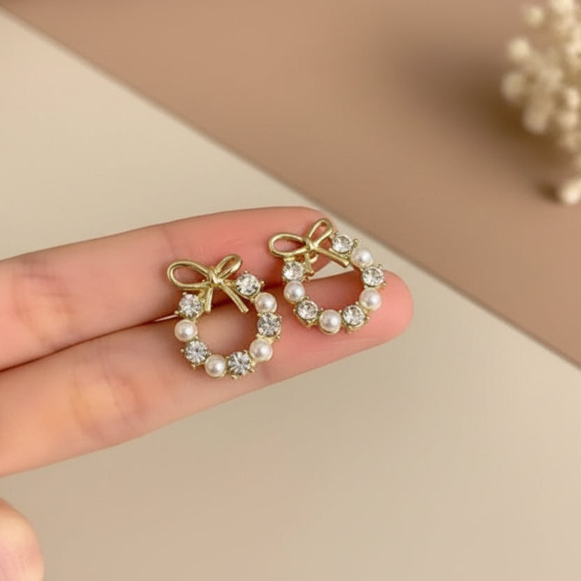 Bow Pearl Earrings