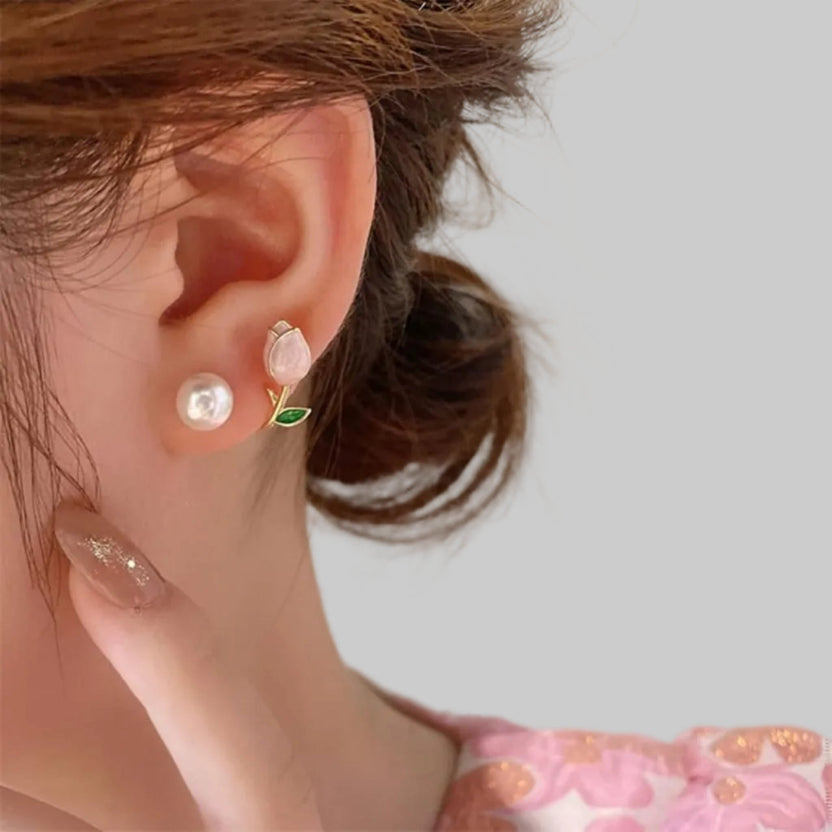 Pearl Flower Earrings