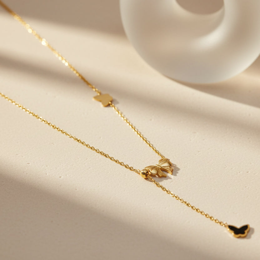 Bow Butterfly Charm Pendant