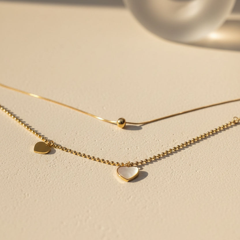 Double Layered Lariat Necklace