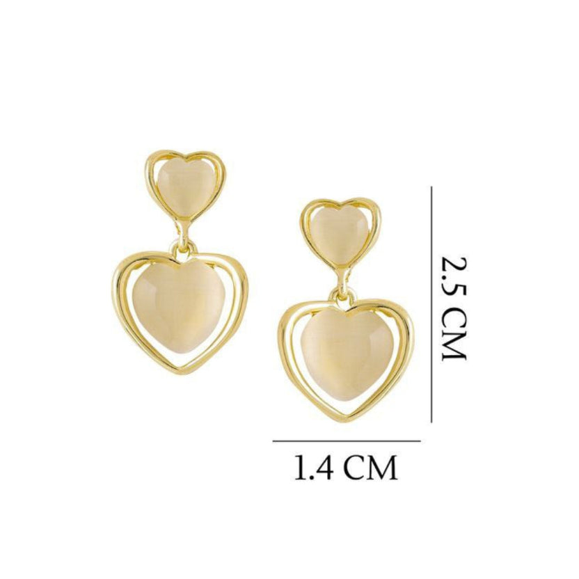 Anti-tarnish Heart Earrings