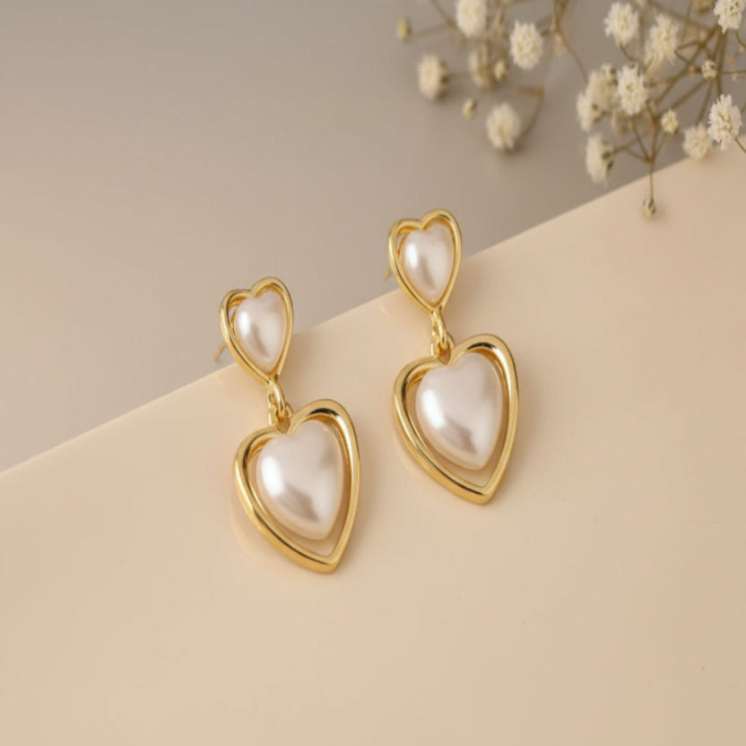 Anti-tarnish Heart Earrings