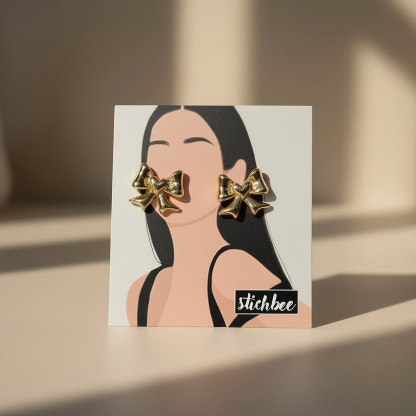 Mini Bow Stud Earrings